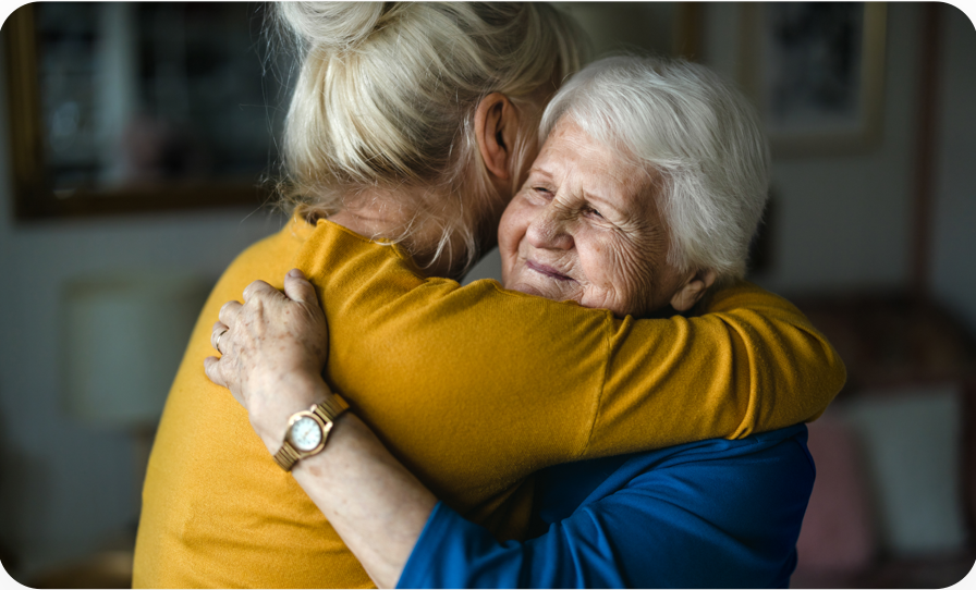 Mum and Daughter embracing
